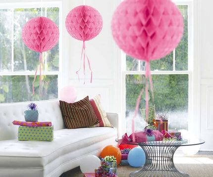 Feestbazaar Honeycomb baby roze - 30 cm