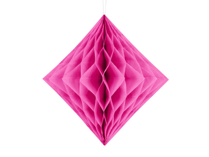Feestbazaar Honeycomb Diamant Donker Roze 20cm