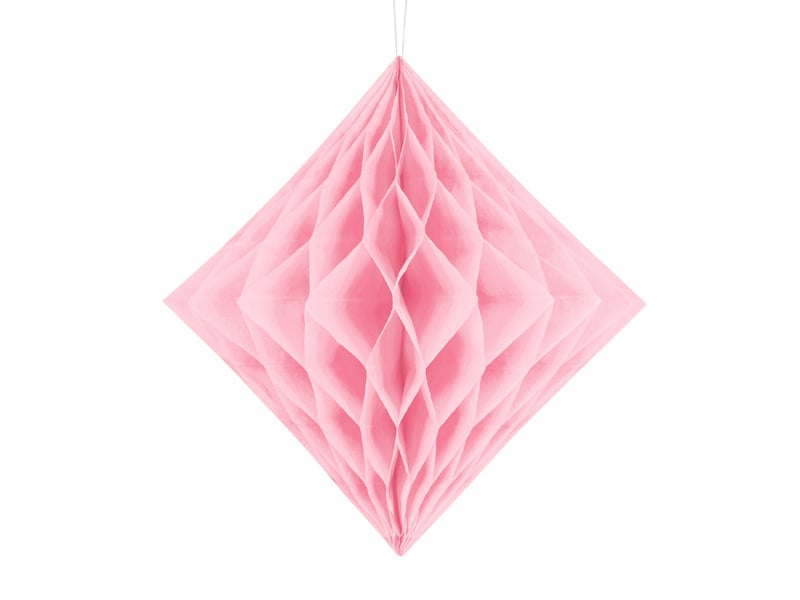 Feestbazaar Honeycomb Diamant Licht Roze (20cm)