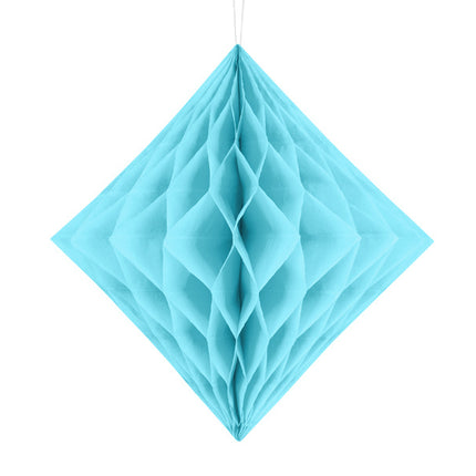 Feestbazaar Honeycomb Diamant Licht Sky Blue (20cm)
