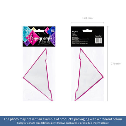 Feestbazaar Honeycomb Diamant Lila 30cm