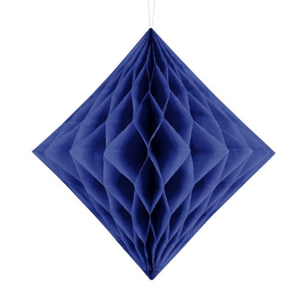 Feestbazaar Honeycomb Diamant Navy Blauw (20cm)
