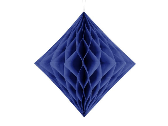 Feestbazaar Honeycomb Diamant Navy Blauw (20cm)