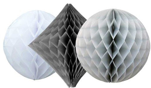 Feestbazaar Honeycomb Set Chique Grijs (3st)