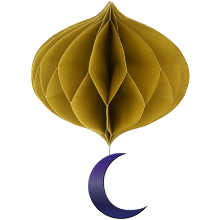 Feestbazaar Honeycomb Set Ramadan Goud/Blauw/Wit (3st)