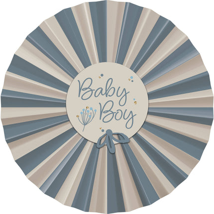 Feestbazaar Honeycomb Waaier Blooming Baby Boy (3st)
