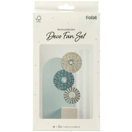 Feestbazaar Honeycomb Waaier Blooming Baby Boy (3st)
