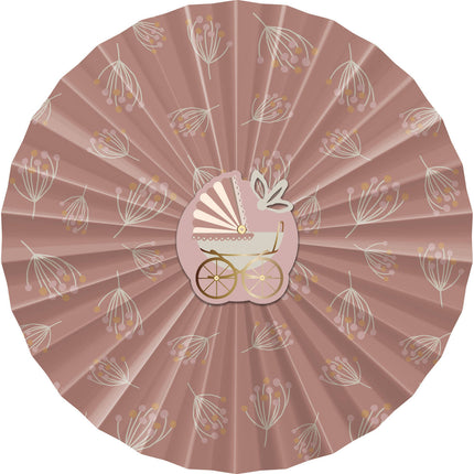 Feestbazaar Honeycomb Waaier Blooming Baby Girl (3st)