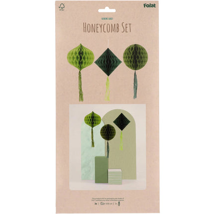 Feestbazaar Honeycombs Serene Sage Groen (3st)