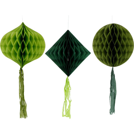 Feestbazaar Honeycombs Serene Sage Groen (3st)