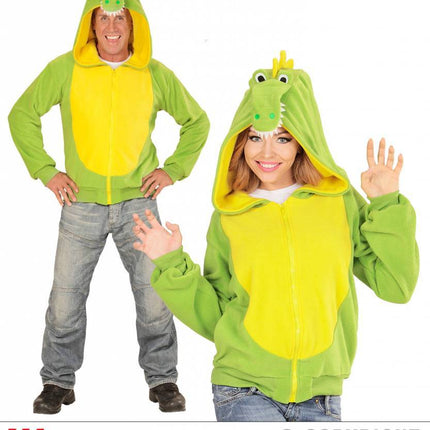Feestbazaar Hoodie vest krokodil