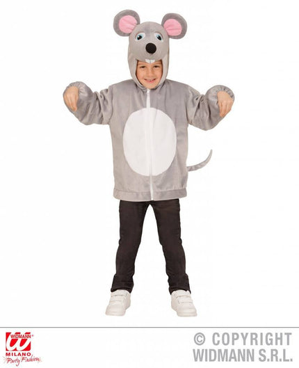Feestbazaar Hoodie vest pluche muis kind