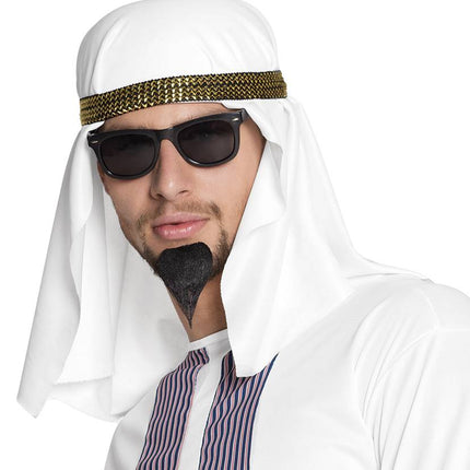 Feestbazaar Hoofd doek Sjeik met goud koord