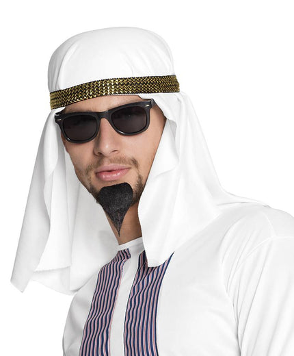 Feestbazaar Hoofd doek Sjeik met goud koord