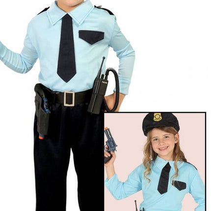 Feestbazaar Hoofdagent pakje kind blauw