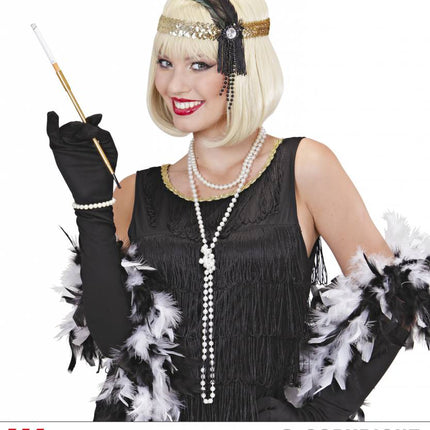 Feestbazaar Hoofdband 20's pailletten goud