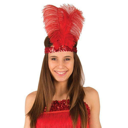 Feestbazaar Hoofdband Charleston rood