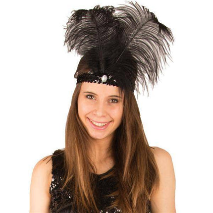 Feestbazaar Hoofdband Charleston zwart