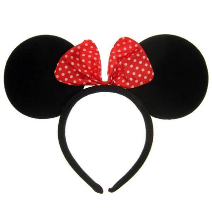 Feestbazaar Hoofdband Mini mouse oren met strikje