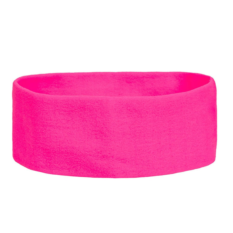Feestbazaar Hoofdband neon roze foute party