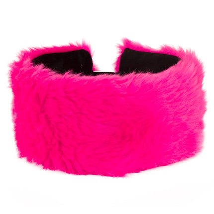 Feestbazaar Hoofdband Roze Pluche