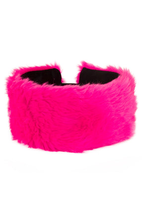Feestbazaar Hoofdband Roze Pluche