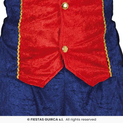 Feestbazaar Hoofdpiet Kostuum Blauw/Rood