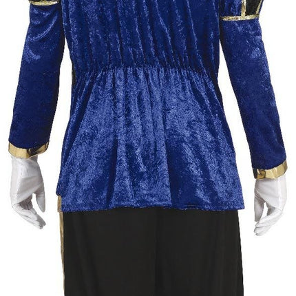 Feestbazaar Hoofdpiet Kostuum Blauw/Zwart