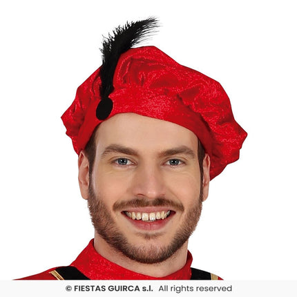 Feestbazaar Hoofdpiet Kostuum Rood/Zwart