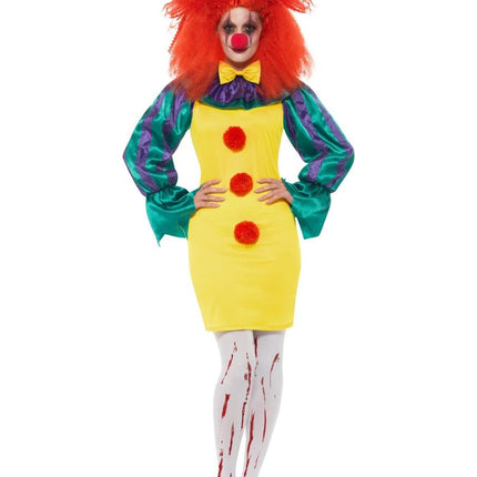 Feestbazaar Horror Clown Jurkje Dames Klassiek