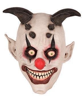Feestbazaar Horror Clown masker horens