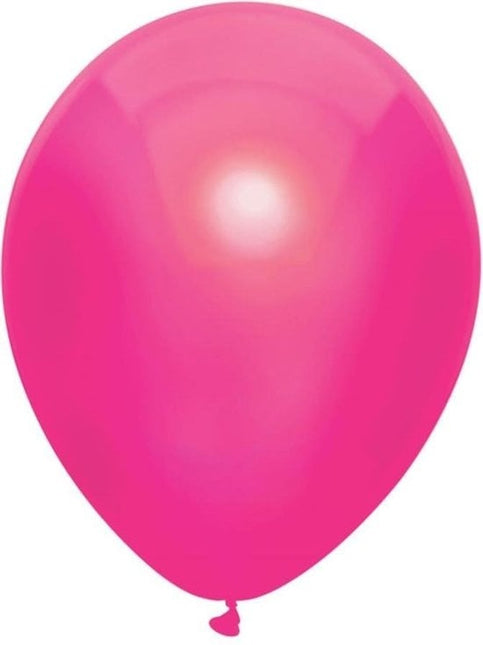 Feestbazaar Hot Pink Metallic Ballonnen - 100 stuks