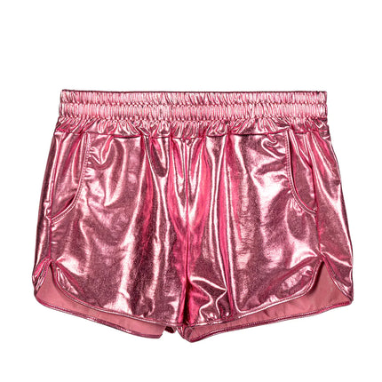 Feestbazaar Hotpants Shiny Licht Roze Stretch