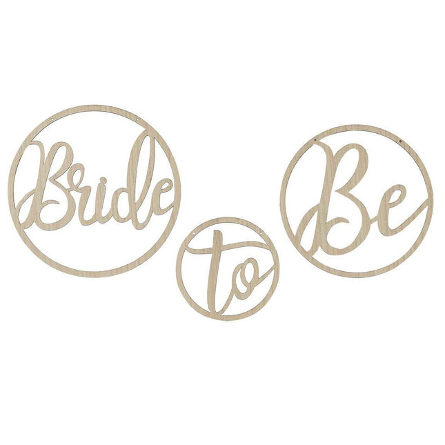 Feestbazaar Houten Decoratie Ringen Bride To Be