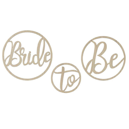 Feestbazaar Houten Decoratie Ringen Bride To Be