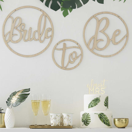 Feestbazaar Houten Decoratie Ringen Bride To Be