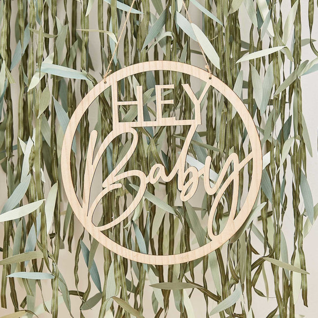 Feestbazaar Houten Hanger Geboorte ''Hey Baby''