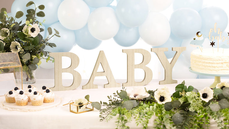 Feestbazaar Houten Letters 'BABY'