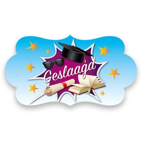 Feestbazaar Huldebord 'Hoera Geslaagd'