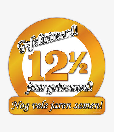 Feestbazaar Huldeschild 12,5 Jaar Brons Getrouwd