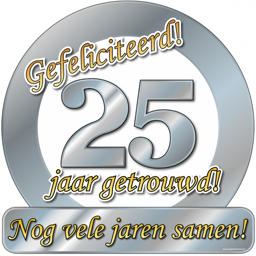 Feestbazaar Huldeschild 25 Jaar Getrouwd
