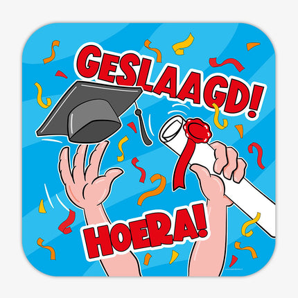 Feestbazaar Huldeschild Geslaagd Cartoon