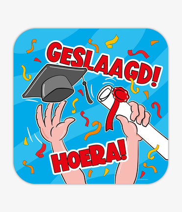 Feestbazaar Huldeschild Geslaagd Cartoon