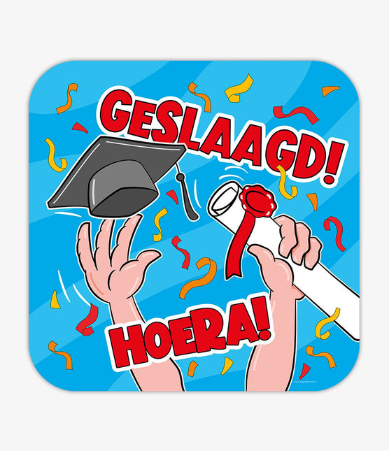 Feestbazaar Huldeschild Geslaagd Cartoon