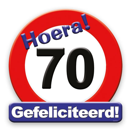 Feestbazaar Huldeschild Hoera 70 Jaar