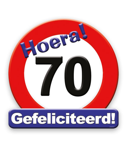Feestbazaar Huldeschild Hoera 70 Jaar