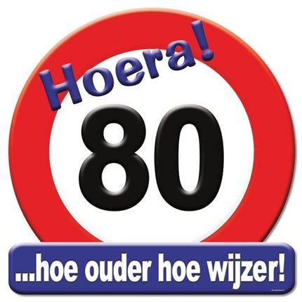 Feestbazaar Huldeschild Hoera 80 Jaar