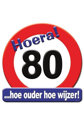 Feestbazaar Huldeschild Hoera 80 Jaar