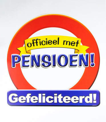 Feestbazaar Huldeschild Officieel met Pensioen