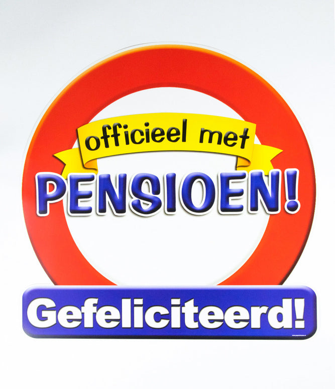 Feestbazaar Huldeschild Officieel met Pensioen